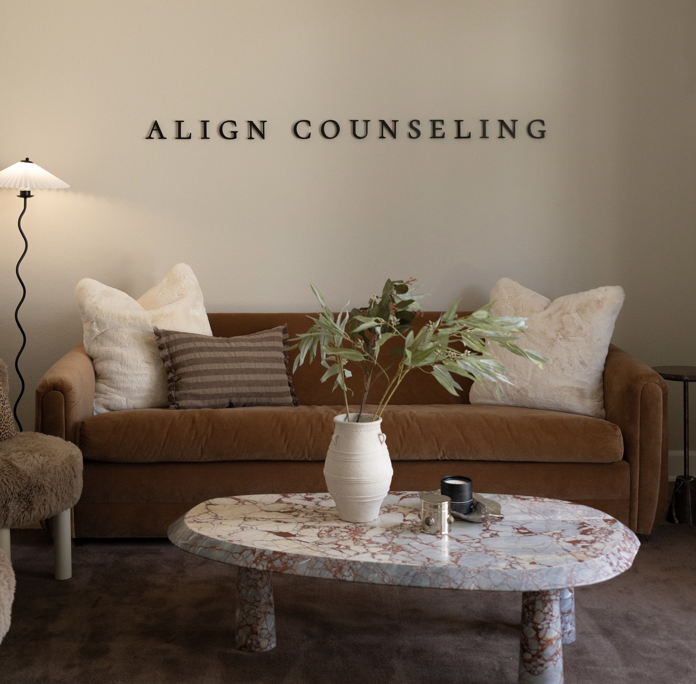 Align Counseling therapy office lobby in Montgomery TX